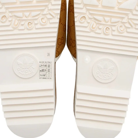 💯❤️ Brand New Gucci x Adidas GG Canvas Platform Slides - Size 9 / 39 - Picture 15 of 15